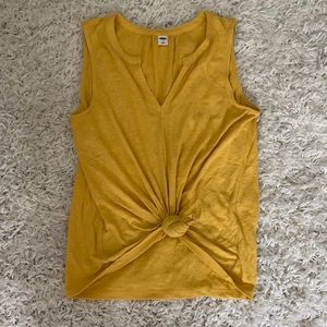 Old Navy Yellow Slight V-Neck Tank